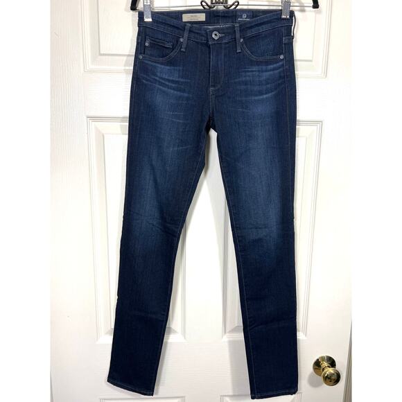 AG Adriano Goldschmied The Stilt Cigarette Leg Denim Jean Dark Wash Blue 26R - Picture 1 of 6